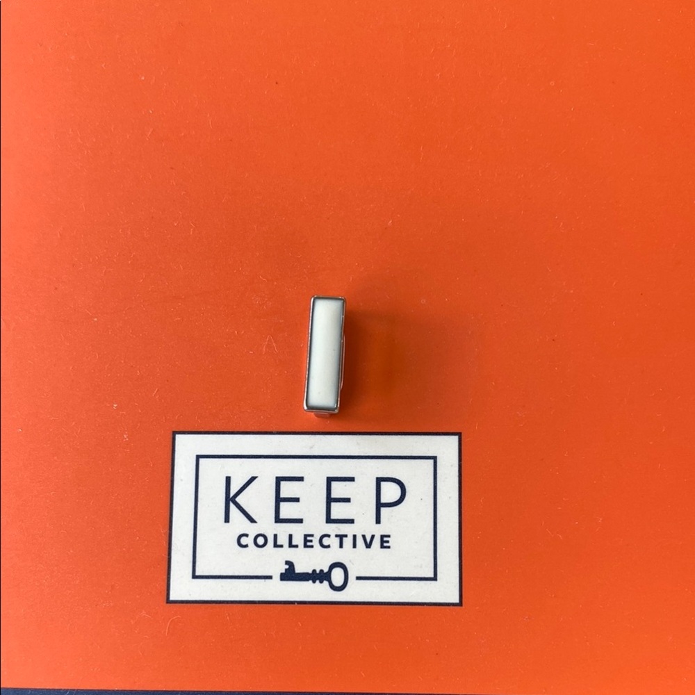 KEEP Collective Silver White Bar Charm